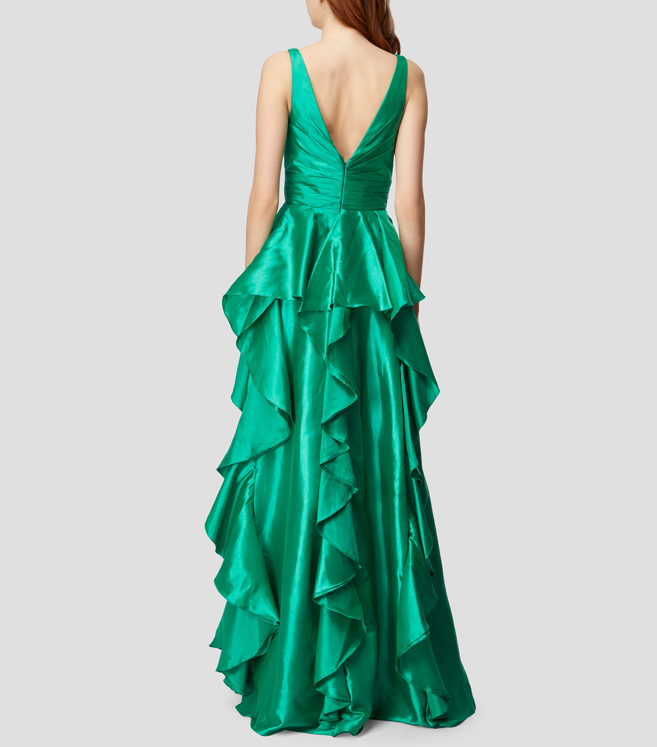 Vestido de fiesta largo liso Mujer
